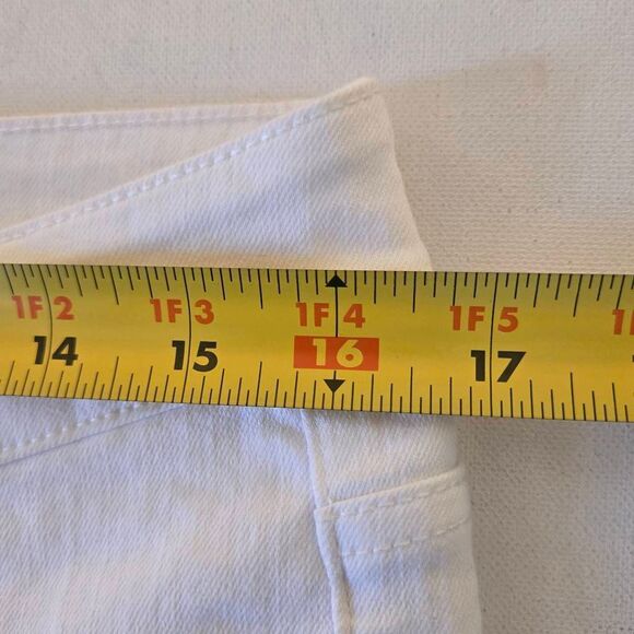 Pappagallo Womens High Rise Scalloped Hem Capri Pants White Size 12P - Picture 8 of 12